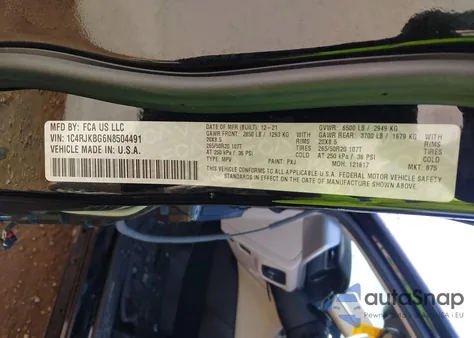 2022 Jeep Grand Cherokee L Limited 4X4 from USA, damaged, VIN 1C4RJKBG6N8504491